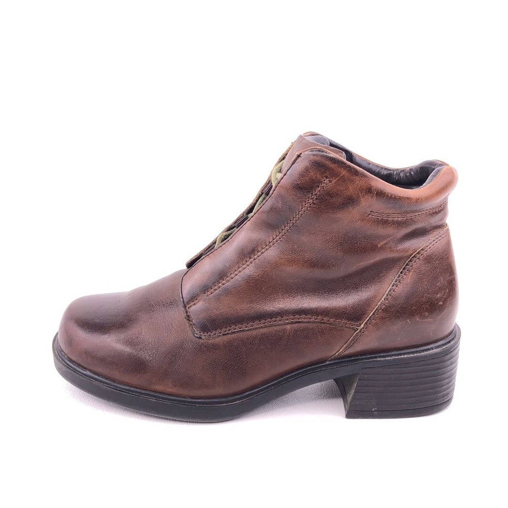 Earth Jerri Brown Leather Ankle Boots 9